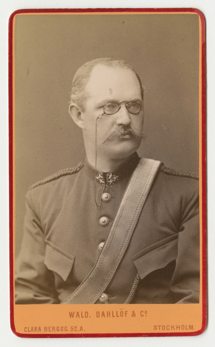 Porträtt av Wilhelm Gustaf Billmanson, kapten vid Göra artilleriregemente A 2.