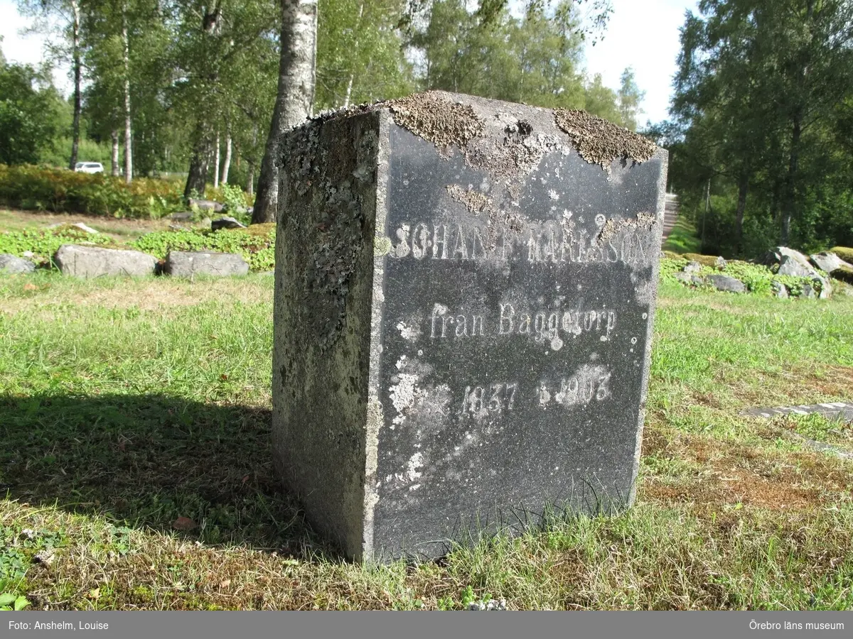 Bodarne kyrkogård Inventering av kulturhistoriskt värdefulla gravvårdar 2014, Kvarter E.