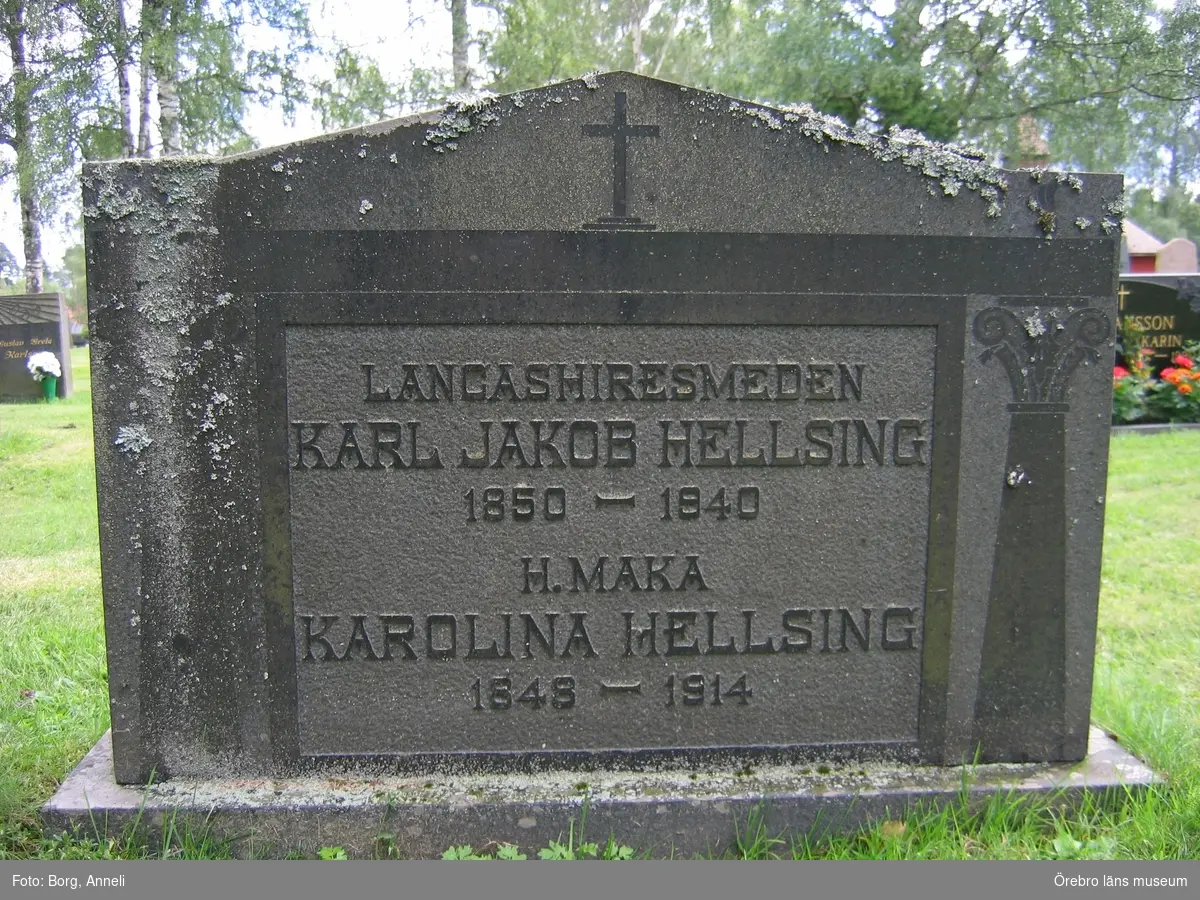 Hällefors norra kyrkogård Inventering av kulturhistoriskt värdefulla gravvårdar 2007, Kvarter H.