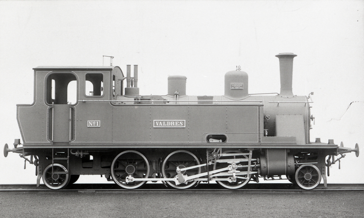 Første lokomotivet på Valdresbanen, bygd i Tyskland i 1905.