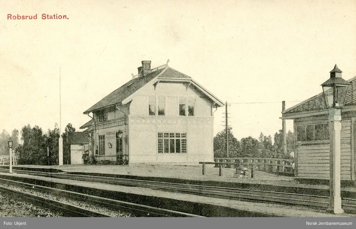 Robsrud (Lørenskog fra 1909) stasjon på Hovedbanen.