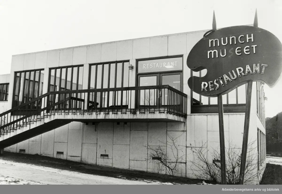 Munch-museet. Restauranten. Desember 1980