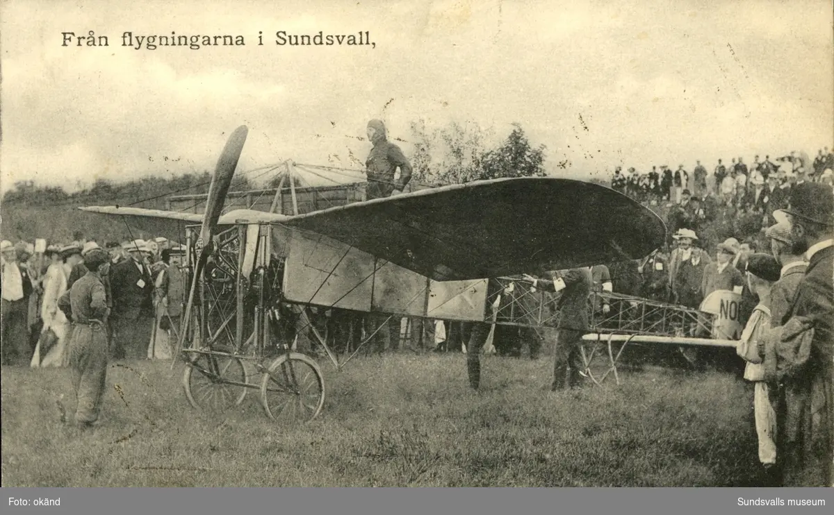 Baron Carl Cederströms flyguppvisning i Sundsvall.