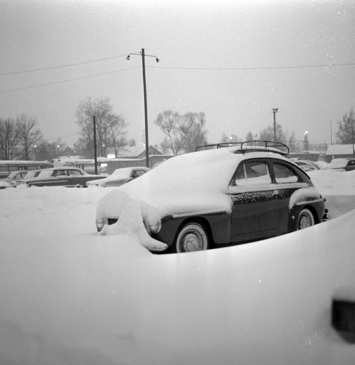 Snösvängen i Örebro. 
21 januari 1959.