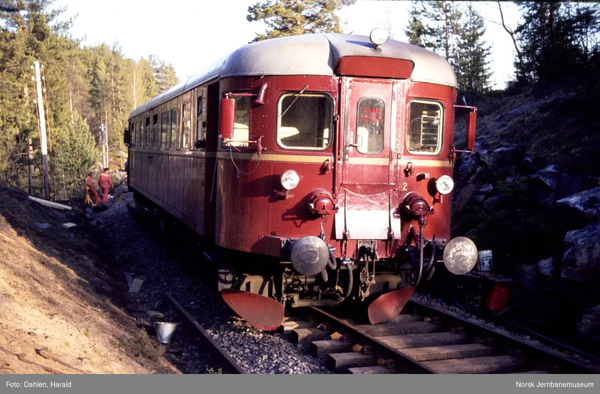Dieselmotorvogn BM 86 har sporet av mellom holdeplassene Fossan og Djupdal,  mellom Flesberg og Rollag stasjoner på Numedalsbanen