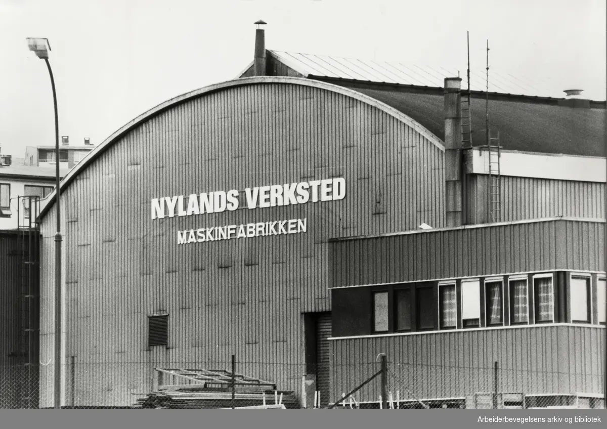 Nylands Nord. Maskinfabrikken. August 1982