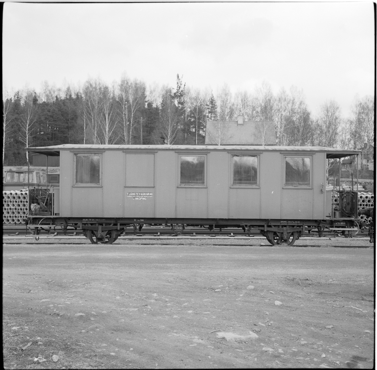 Tjänstevagn 40 vågreparatörsvagn hemstation Linköping.