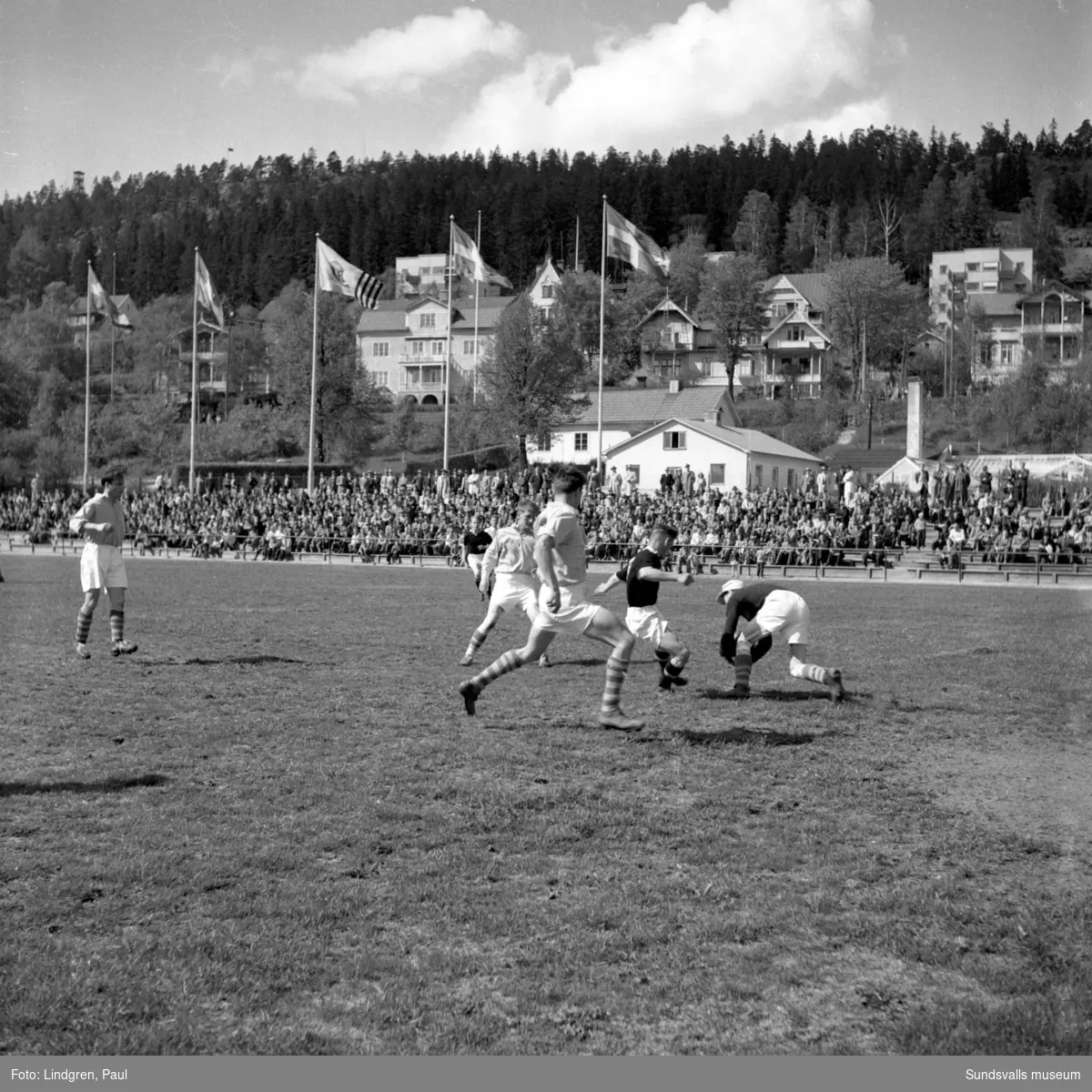 Fotboll. Kuben-Ljusdal i idrottsparken Sundsvall. Kuben vann med 3-1.