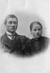 Brudeparet Ola Ramstad (f. Vigstad 1876) og Anne Ramstad (f.