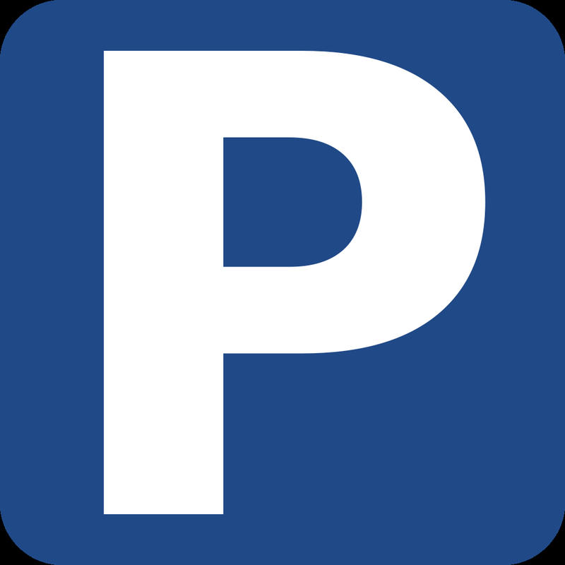 Parkeringsskilt; blå firkant med hvit P (Foto/Photo)