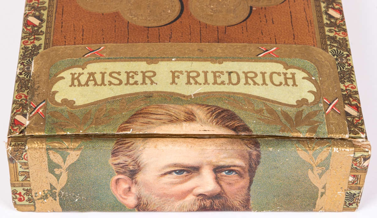 Kaiser Friedrich på etikett samt invändigt papper.