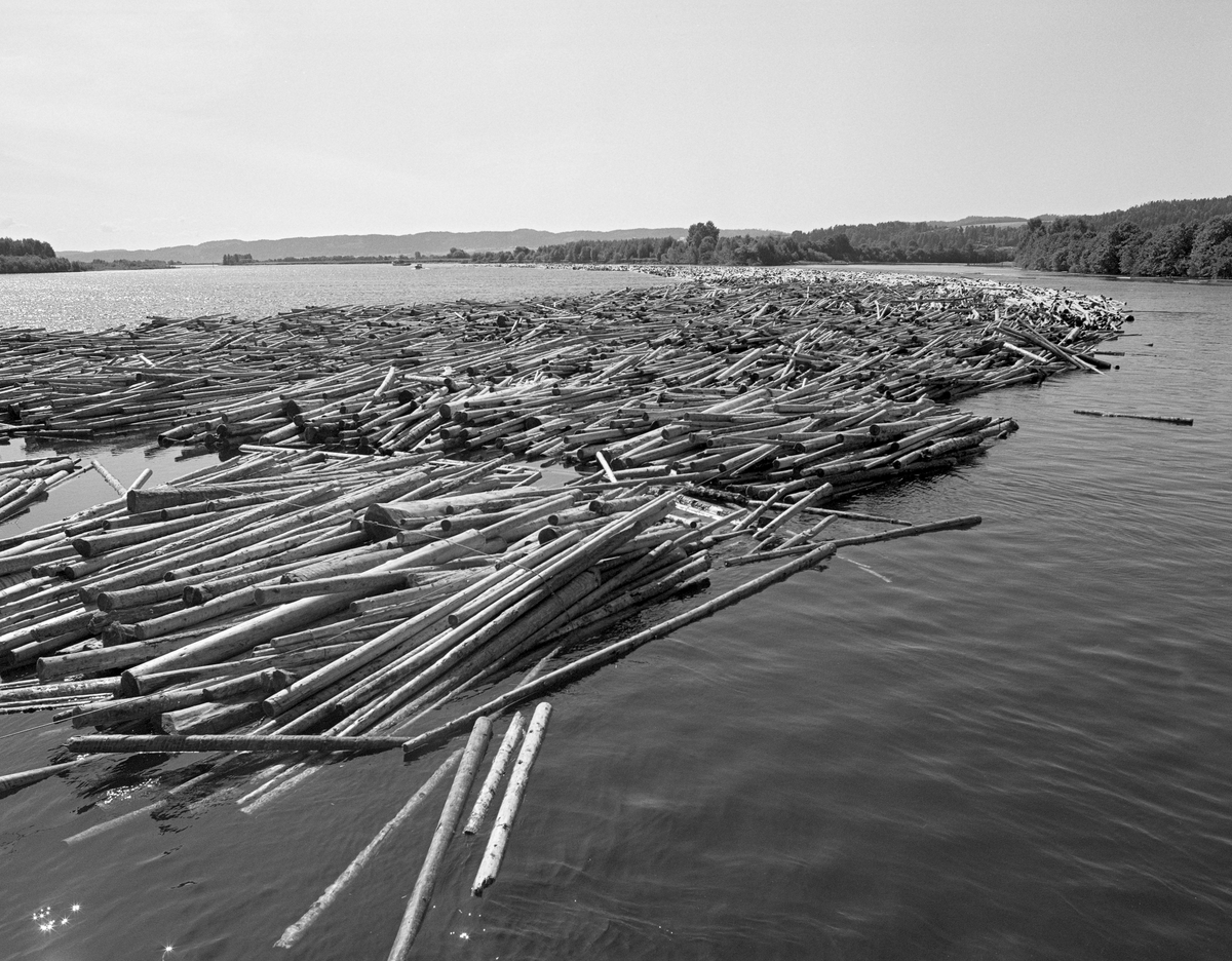 M/B Mørkfos med tømmerslep på innsjøen Øyeren. Mørkfos er 72 fot lang, og var den største båten i sitt slag på Øyeren.  Den ble bygd ved Glommen mek. verksted i Fredrikstad i 1912.  Oppdragsgiver var Fredrikstad tømmerdireksjon, som på denne tida organiserte tømmerfløtinga i Glommavassdraget sør for Fetsund.  Fra 1920 ble organisasjonen kalt Nedre Glommen fellesfløtningsforening.  Tidlig i 1940-åra ble tømmerfløtingsorganisasjonene i den øvre og den nedre delen av vassdraget slått sammen i Glomma fellesfløtingsforening.  Denne organisasjonen opptrådte som rederi for Mørkfos og en rekke andre slepebåter inntil fløtinga i vassdraget ble avviklet i 1985.  Mørkfos var opprinnelig dampdrevet, men i 1953 ble dampmaskinen tatt ut og erstattet av en tresylindret dieselmaskin, en Wickmann-motor.  Dermed ble båtens navn endret fra «D/S Mørkfos» til «M/B Mørkfos».   For ledelsen i Glomma fellesfløtingsforening var det antakelig viktigere at en etter denne ombygginga kunne redusere størrelsen på mannskapet noe.  Opprinnelig hadde det vært sju faste om bord: Skipper, to maskinister, tre dekksgutter og kokke.  Etter ombygginga til dieseldrift hadde Mørkfos et mannskap på fire-fem.  Den opprinnelige Wickmann-motoren fra 1953 ble for øvrig erstattet av en MWM-maskin (fra Motoren-Werke-Mannheim i den tyske delstaten Baden-Würtemberg) i 1966.  Mørkfos ble brukt til å slepe tømmer over Øyeren fra lensene på Fetsund i nord til Sandstangen i sør.  Der ble slepene med «sopper» (bunter) løst opp, og stokkene fikk gå fritt et stykke videre nedover i vassdraget, der det skulle passere flere kraftverk i trange tømmerrenner før det på nytt ble lenset, sortert og slept videre nedover vassdraget. 

Etter at fløtinga i Glommavassdraget ble avviklet ble M/B Mørkfos liggende ubrukt ved Fetsund lenser, der den forfalt.  I 1994 startet en venneforening et omfattende restaureringsarbeid, som ble støttet av Riksantikvarens avdeling for fartøyminnevern.  I 2004 ble restaureringsarbeidet belønnet med kulturvernprisen til Oslo/Akershus avdeling av Fortidsminneforeningen.  Båten drives av venneforeningen, som tilbyr sommerturer på Øyeren, med avganger fra lensemuseet på Fetsund.