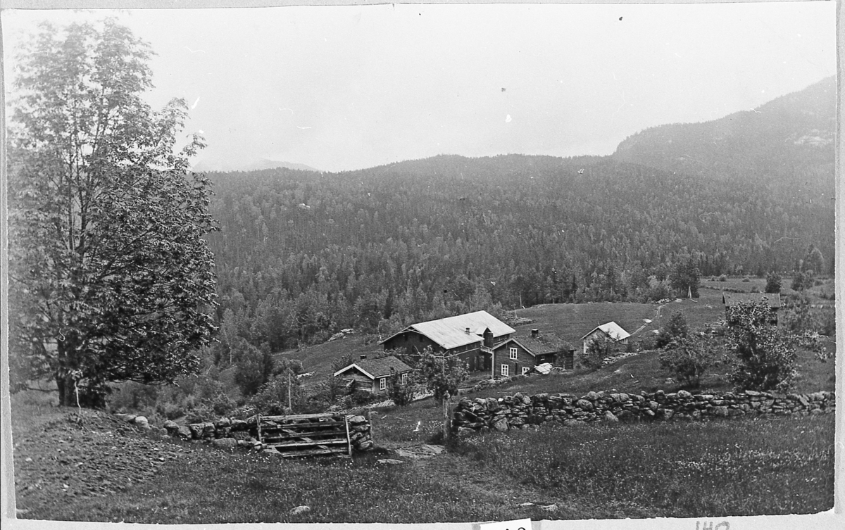 Øvre Grønhovd (nedre del) fotografert fra øvre Øvre Grønhovd. Ca. 1900.