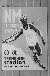 Plakat for NM i friidrett, Trondheim stadion 14.-16. august 