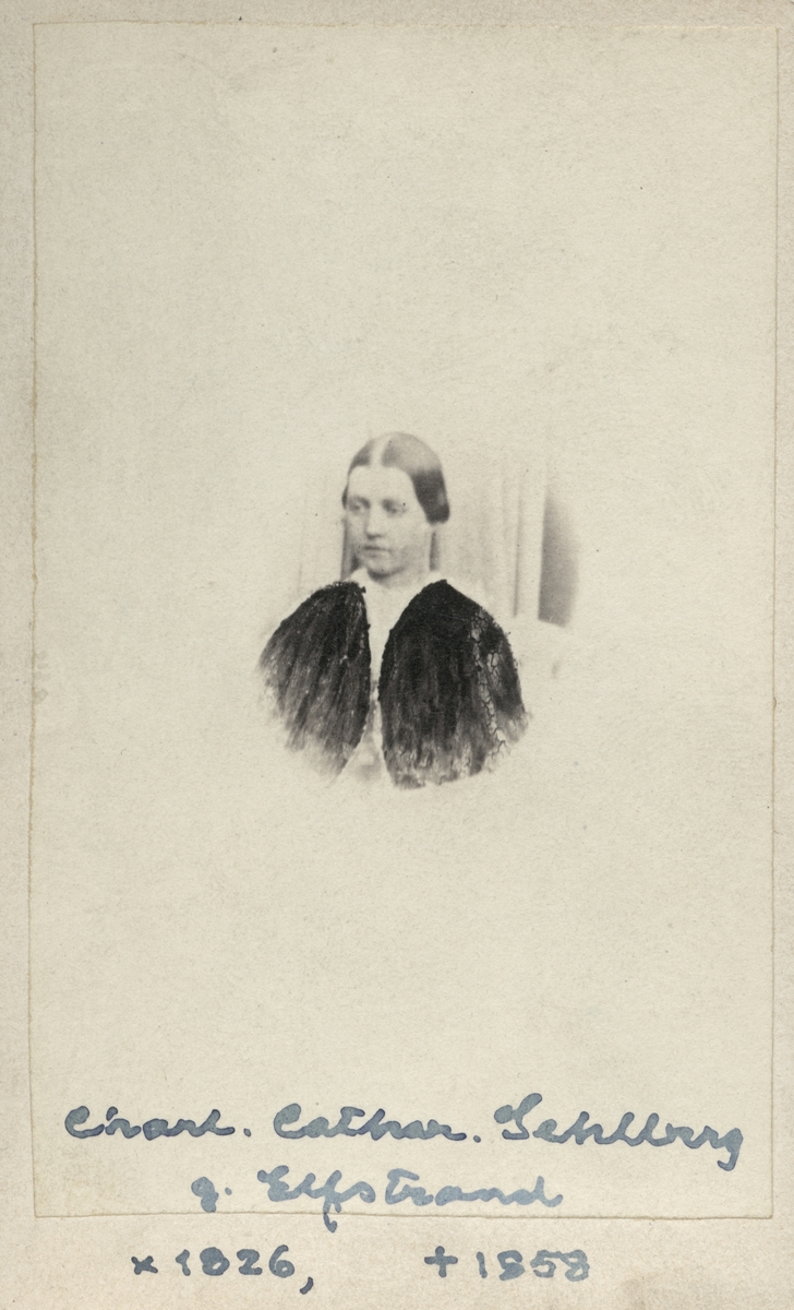 Charlotta Carolina Sehlberg f. Elfstrand.