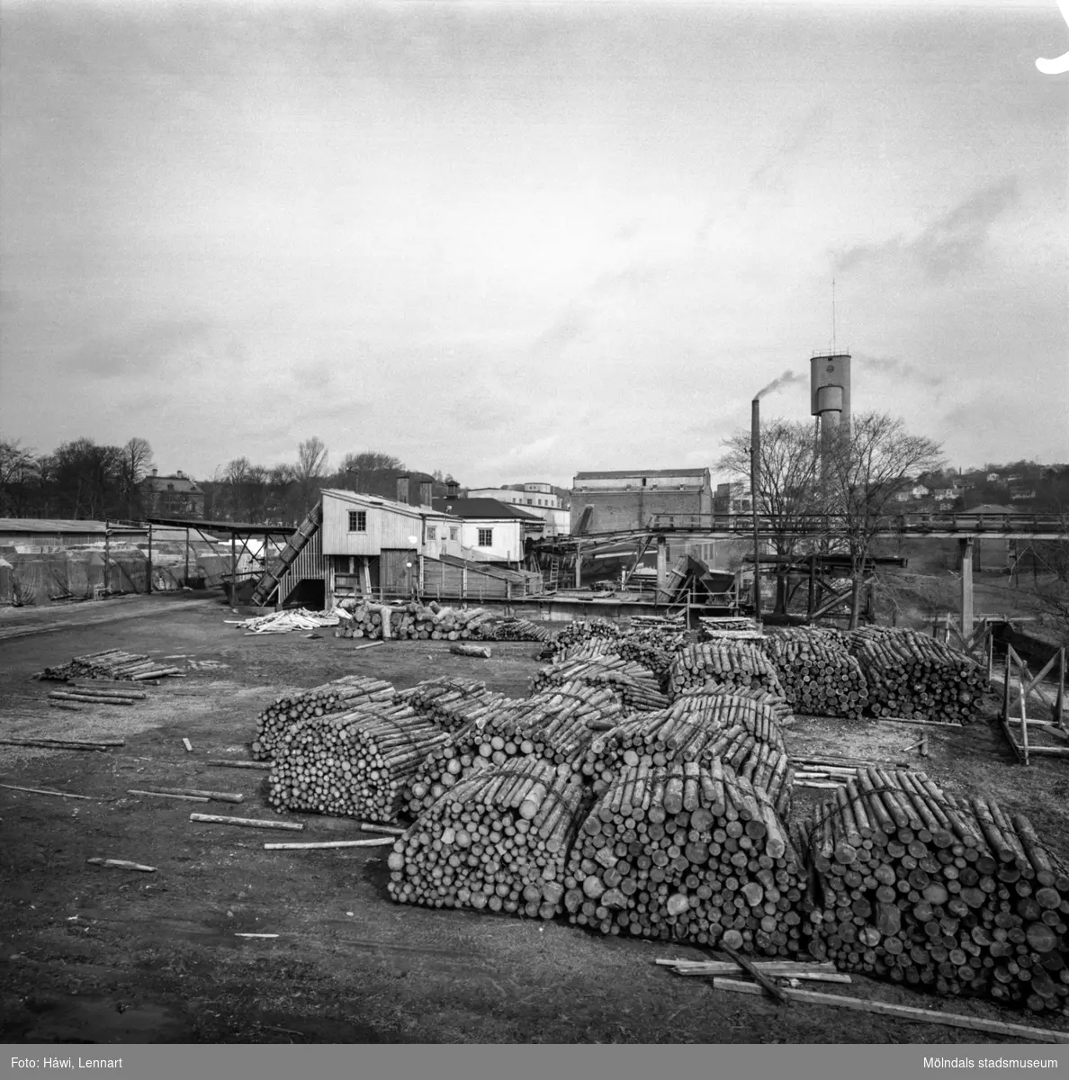 Gamla renseriet på pappersbruket Papyrus i Mölndal, 23/3 1961.