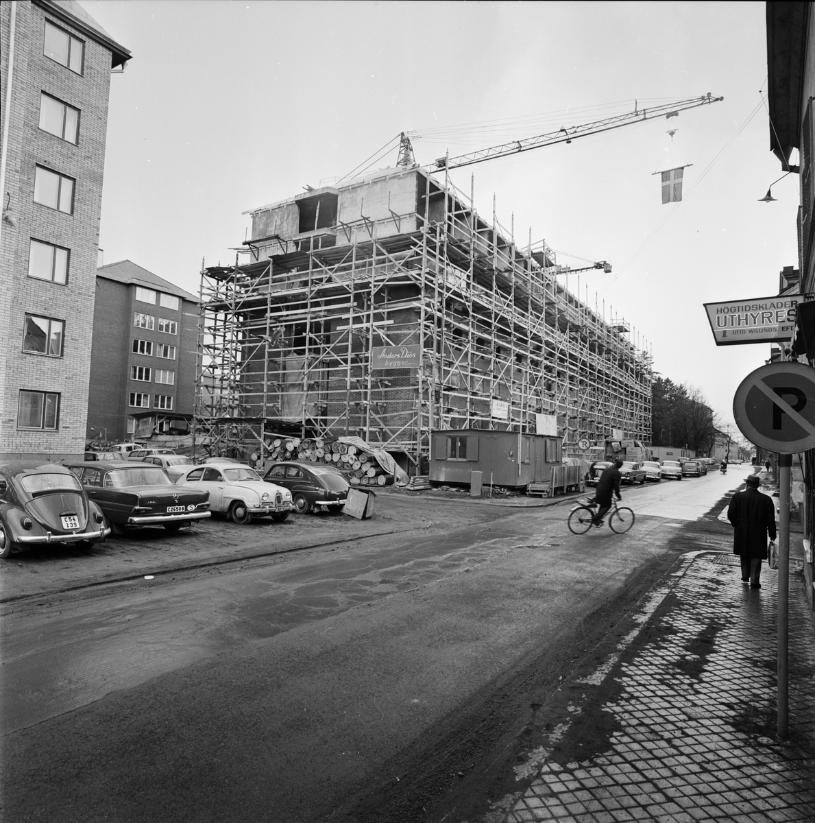 Sexvåningsbygge på Sysslomansgatan 20-22, Uppsala 1965