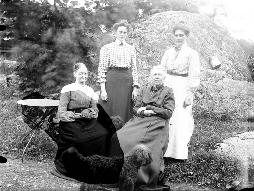 Fyra damer, Lillhärad, ca 1910.