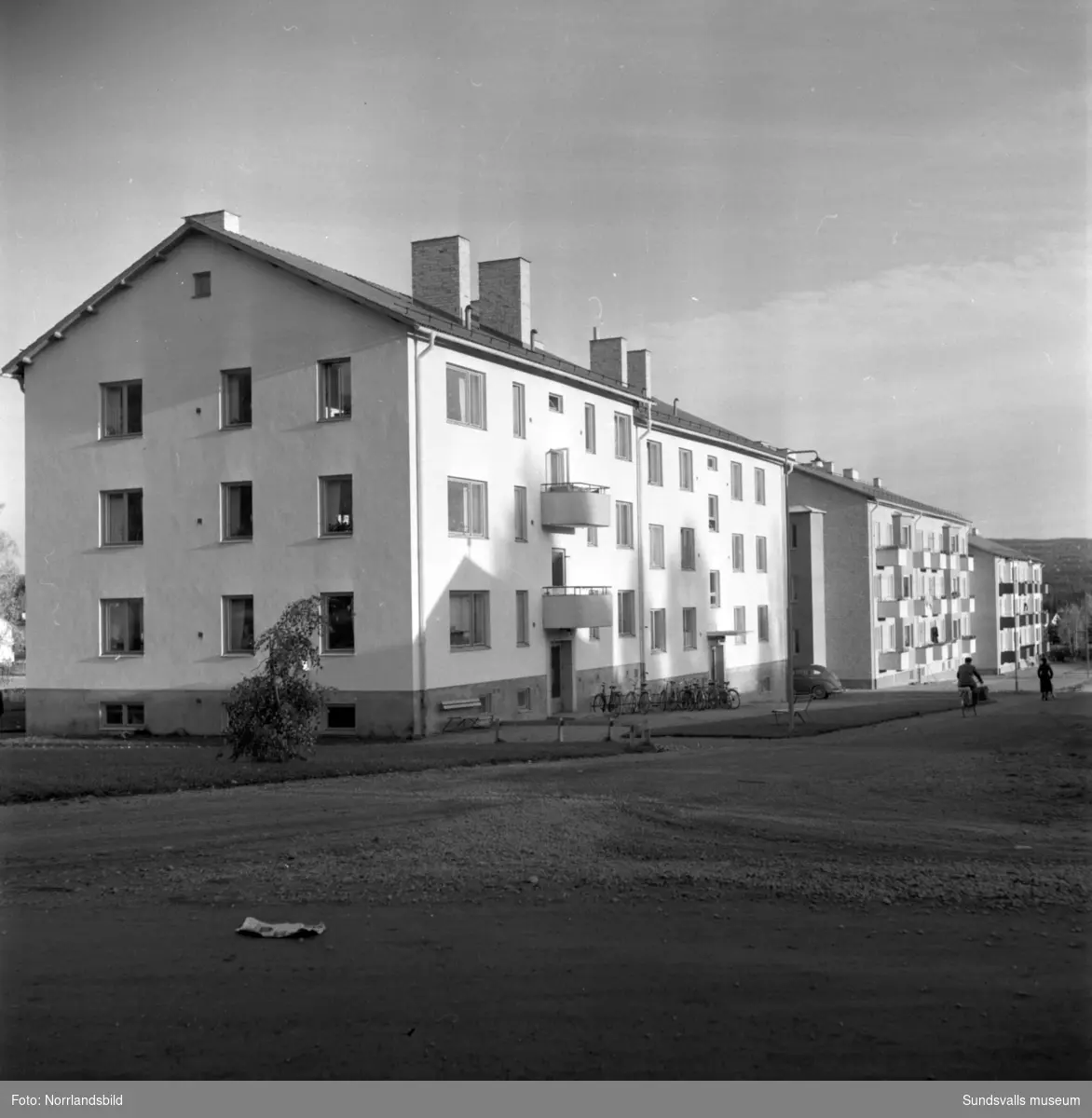 Flerfamiljsfastigheter på Solgårdsgatan 12-18 i Ånge.
