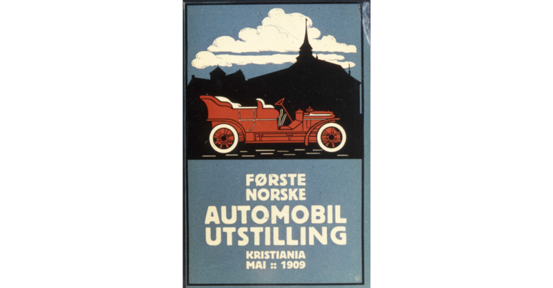 Plakat for Automobilutstilling 1909