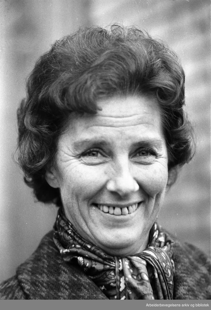 Annemarie Lorentzen (1921-2008), 1973. Samferdselsminister i regjeringen Bratteli.