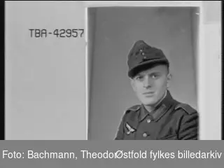Portrett av tysk soldat i uniform,  Johan Canglot.