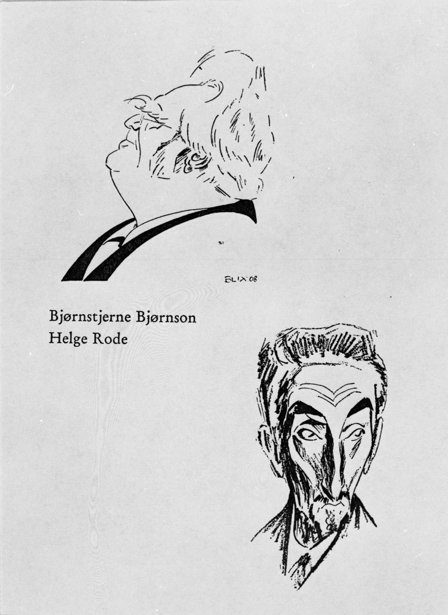 Karikatur, profil, Bjørnson,