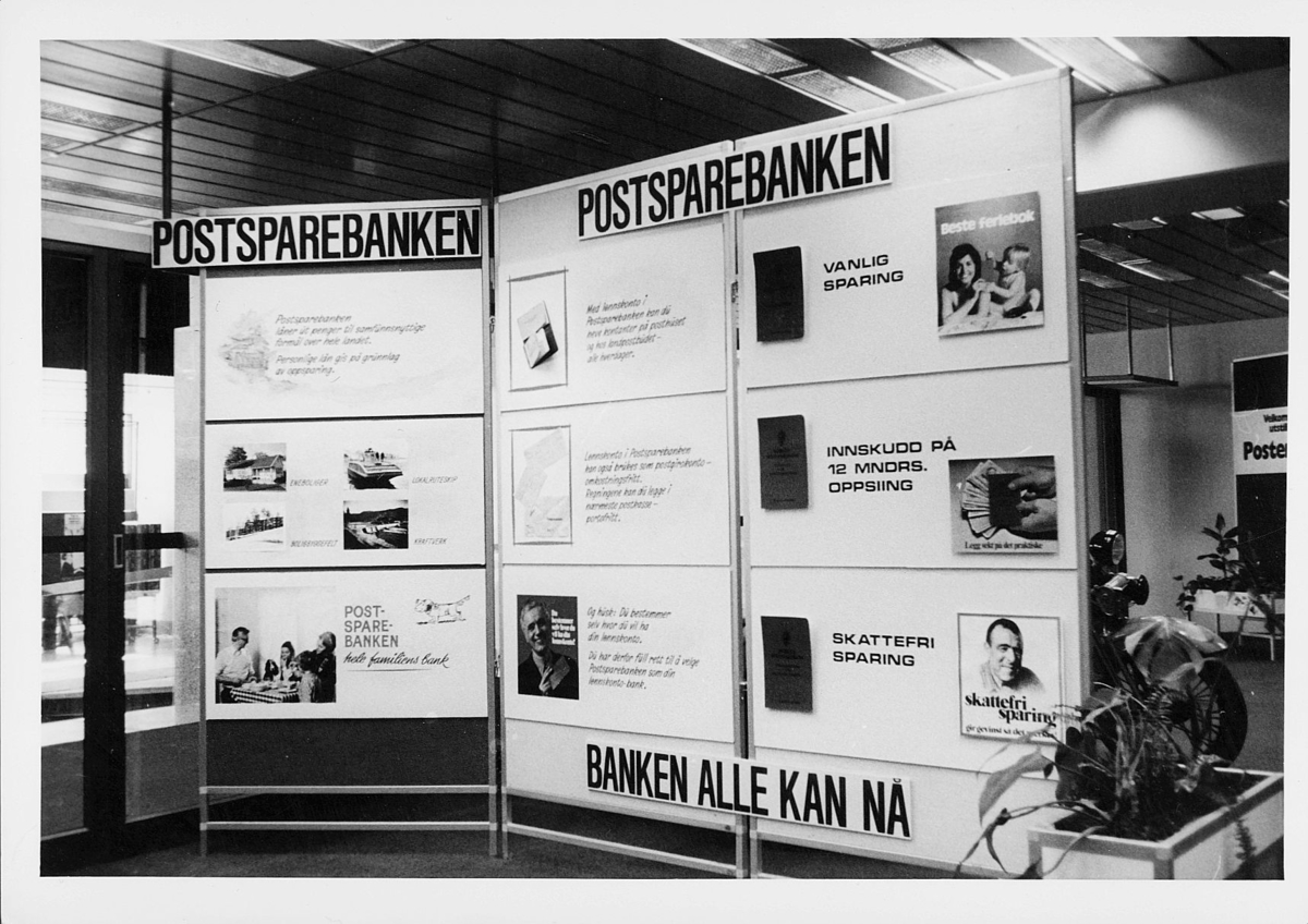 markedsseksjonen, Oslo postgård 50 år, postsparebanken, informasjon