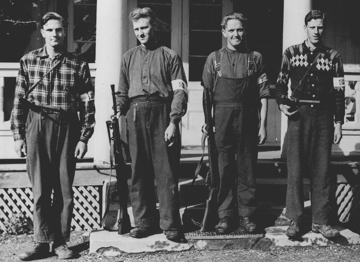 4 brødre i hjemmestyrkene mai 1945