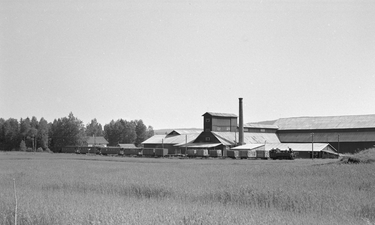 Tog retning Skulerud v/Liermosen Torvstrøfabrikk på strekningen Lierfoss -  Bjørkelangen.