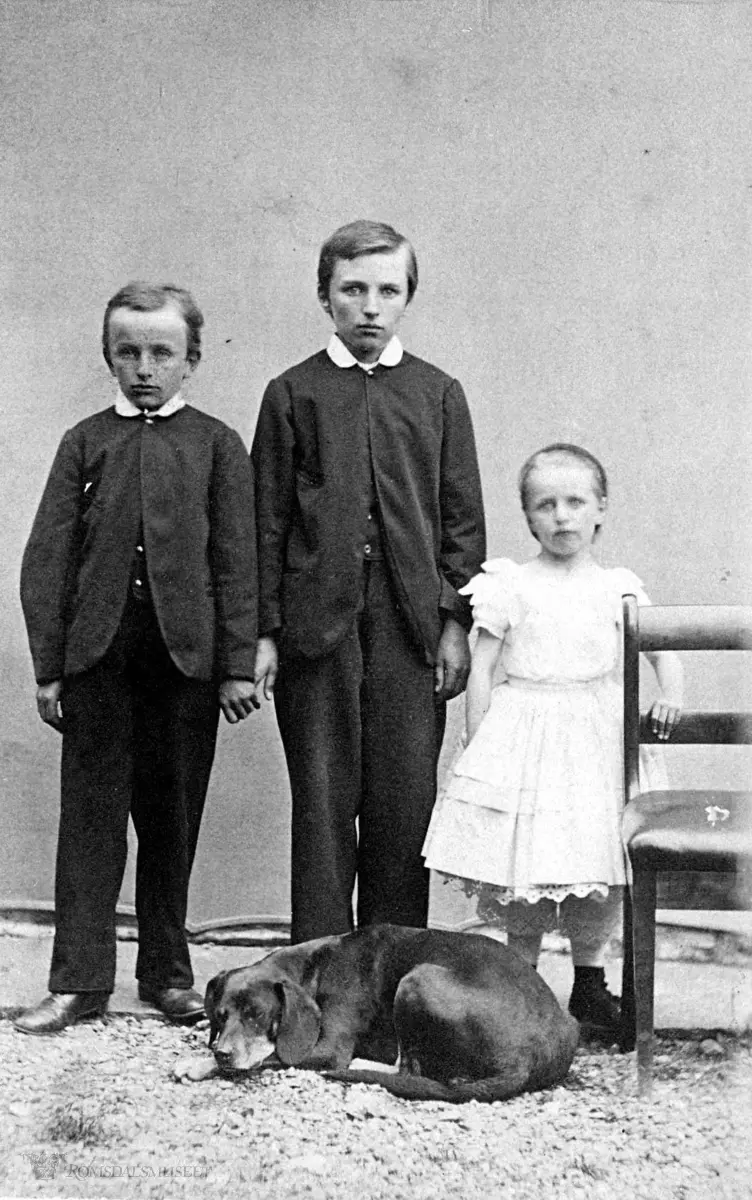 Dahl barna ca 1865..Barna til Nicolay Peter Dahl og Louise Dahl f.Gørvell..Bosatt 1865. Molde Storgata hus nr 81.