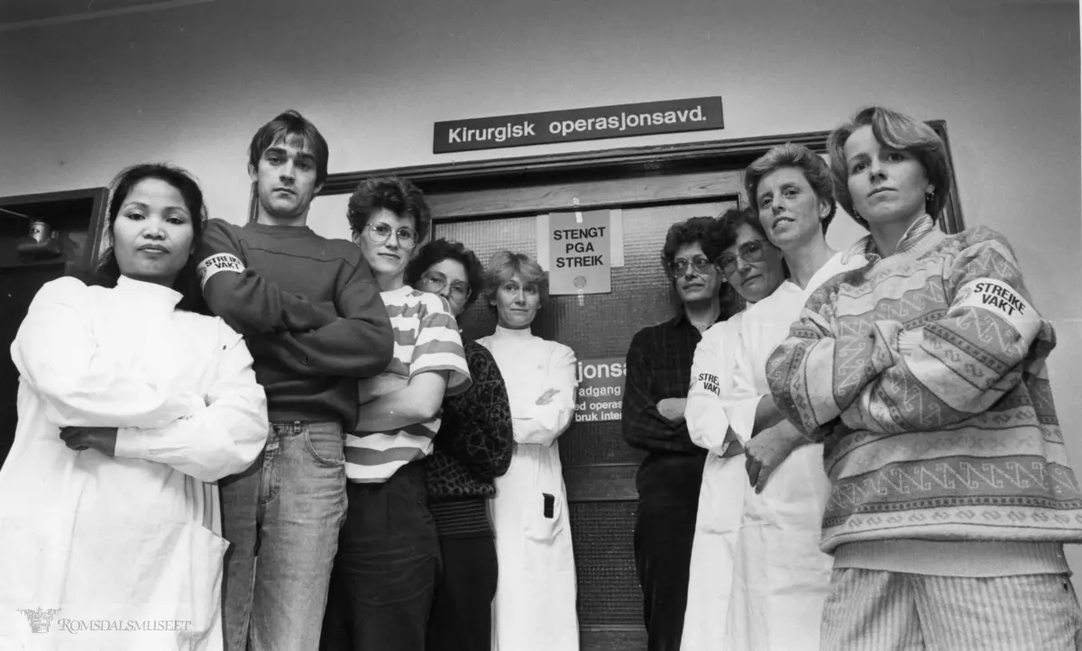 Streik ved kirurgisk avdeling ved fylkessjukehuset i Molde..(trykt i RB 17.02.1988)