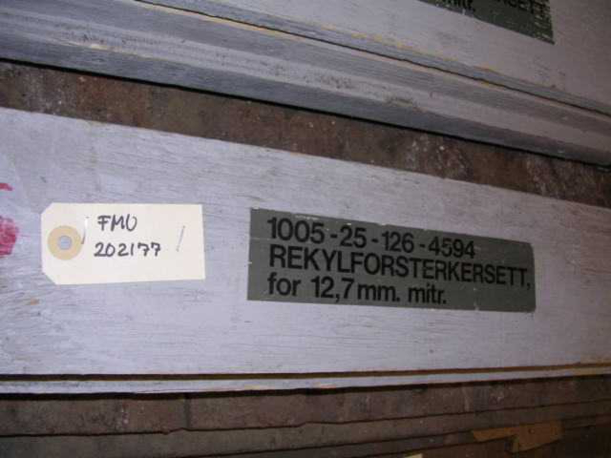 Rekylforsterkersett for 12,7 mm mitr