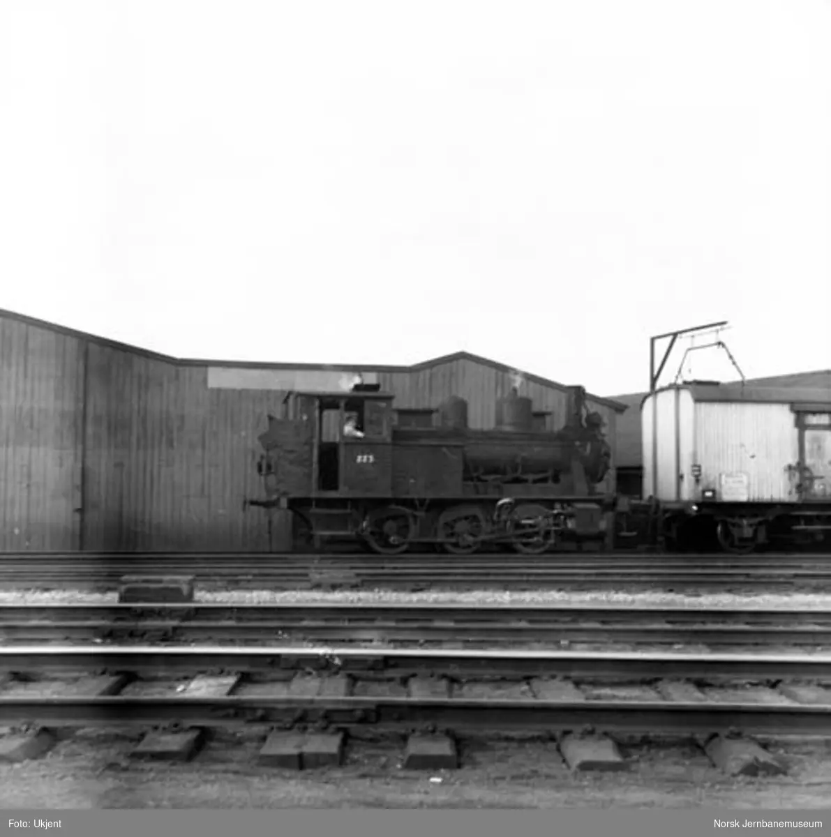 Damplokomotiv type 25a nr. 223 på Trondheim stasjon