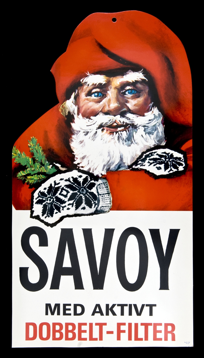 Reklameskilt for Tiedemanns Savoy tobakk.