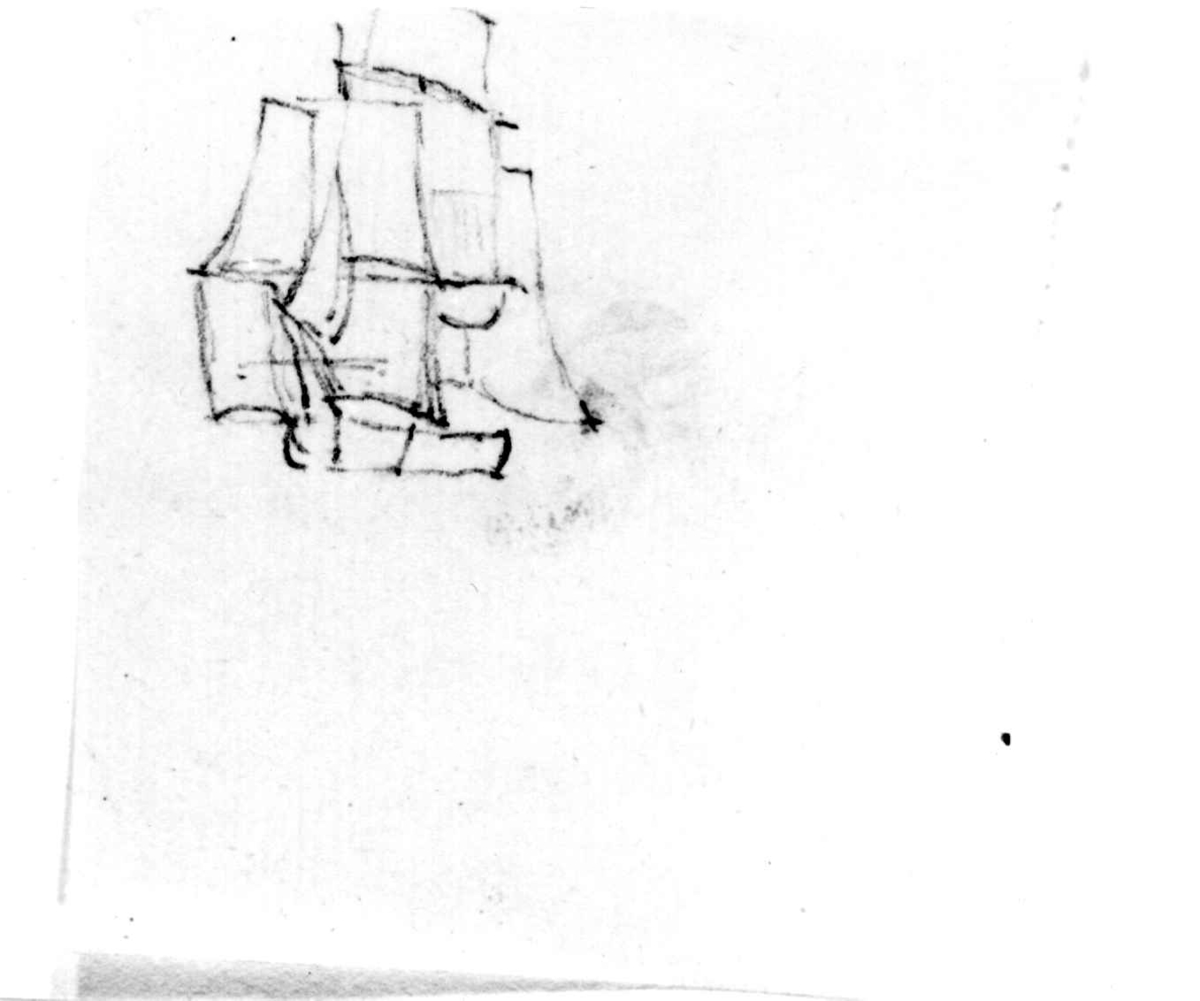 Seilskute
Fra skissealbum av John W. Edy, "Drawings Norway 1800".
