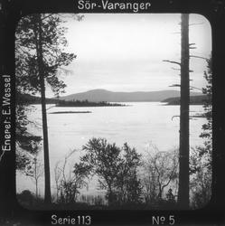 Oversiktsbilde over Vaggatemsjøen, Pasvikdalen, Sør-Varanger