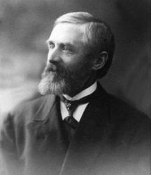 Avfotografering. Portrett av mann med skjegg, August Gran.