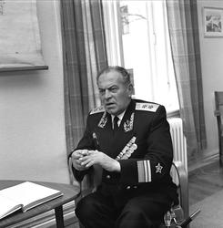 Portrett av viseadmiral Lobov 20.10.1964. Sjefen for den rus