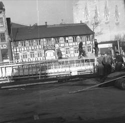 Schweigaards bru, Oslo, 19.04.1956. Anleggsarbeid. Bindingsv