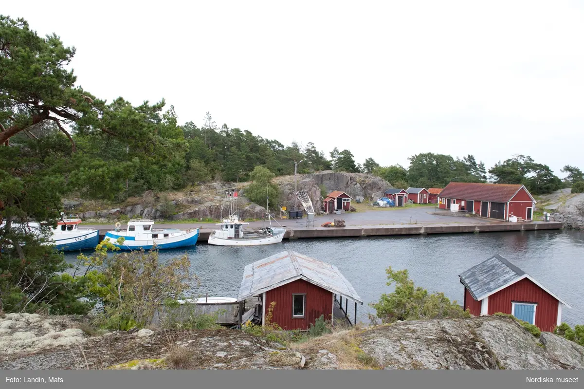 Händelöp. Västervik. Nya fiskehamnen på utsidan av ön.
Fiskebåtar, Kustfiske