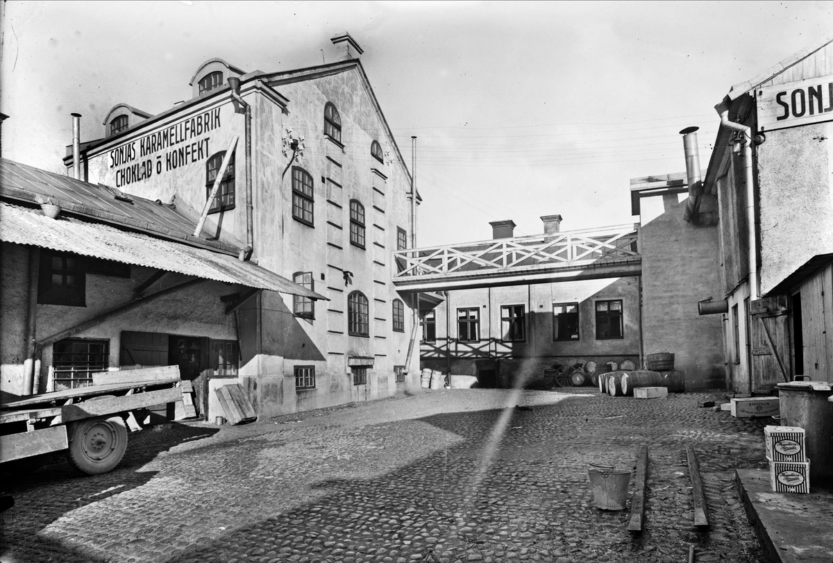 Innergården, AB Karamell- & Chokladfabriken Sonja, Svartbäcksgatan 26, Uppsala 1935