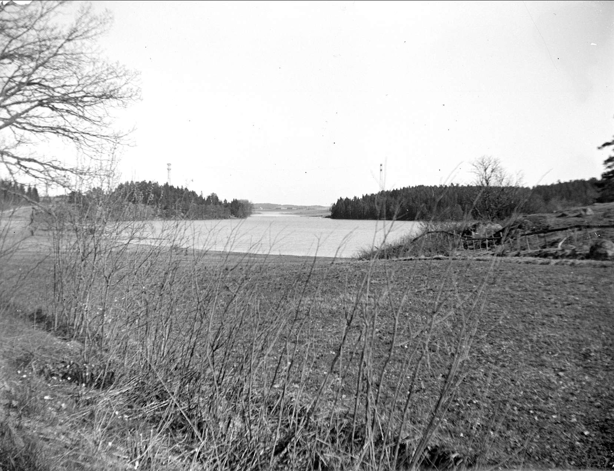 Landskapsvy med Alsta sjö, Nysätra socken, Uppland maj 1931