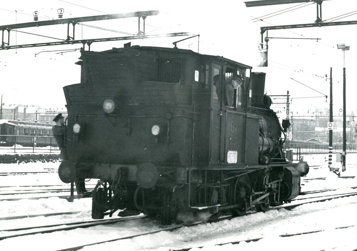 Damplok type 25d nr. 424 i skiftetjeneste på Oslo Ø.