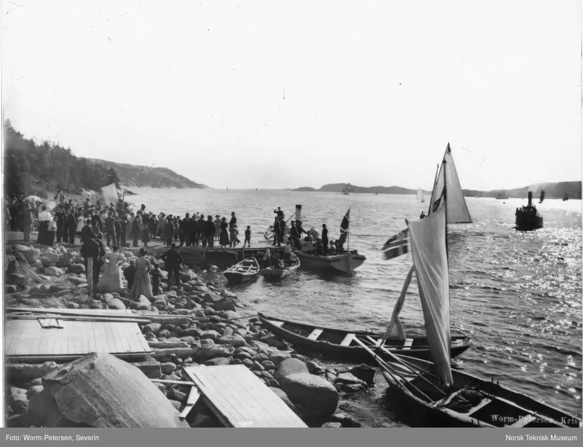 Feltmanøvren 1899, Kongens besøk i Skjebergkilen