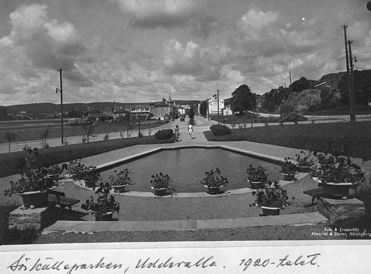 Text på kortet: "Sörkälleparken, Uddevalla. 1920-talet".


