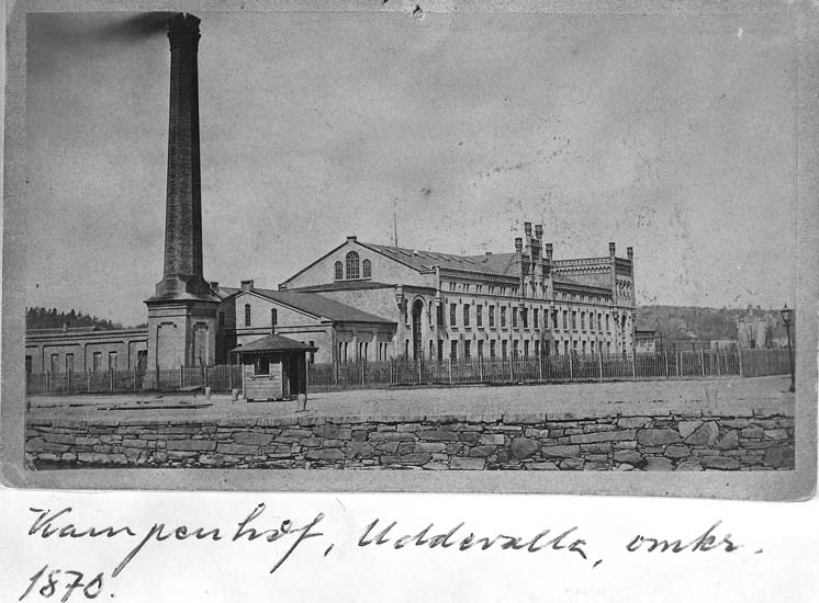 Text på kortet: "Kampenhof, Uddevalla, omkr. 1870".