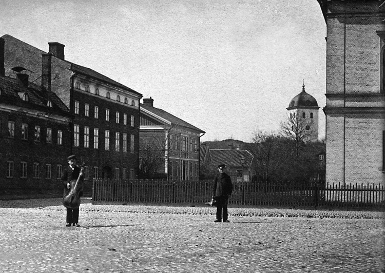 Lilla Torget och husen på Agnebergsgatan 1865