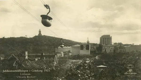 Notering på kortet: Jubilumsutställningen i Göteborg 1923 