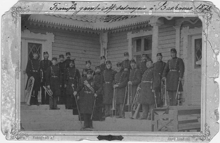 Militärmusikkåren i Backamo 1878.